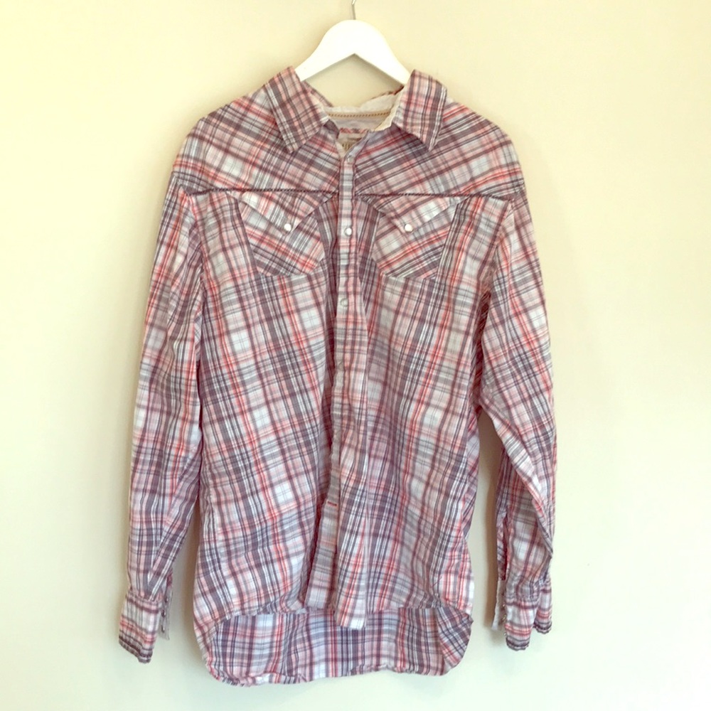 Guess Vintage Pearl Snap Button Shirt Men’s Large